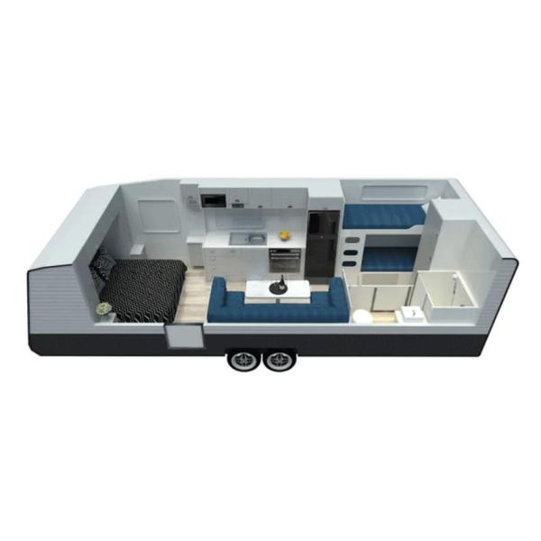 Tout le terrain fatigue réservoir d'eau de remorques de campeur d'Off Road de remorque du voyage 4x4 le petit