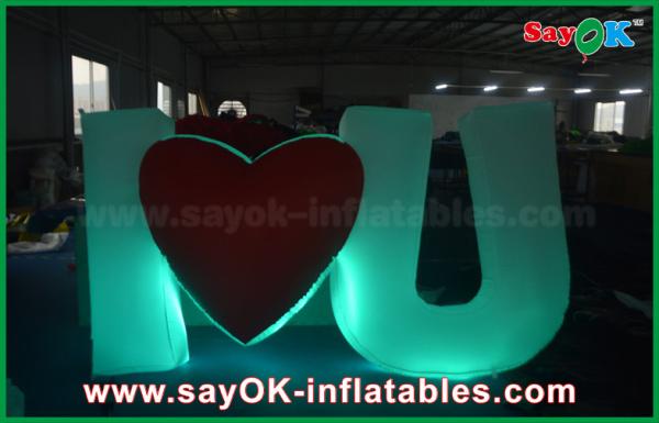 cartas de amor infláveis das decorações da iluminação de 3x1.2m para o casamento com pano de nylon
