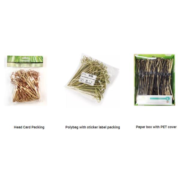 9cm Disposable Heart Shaped Decorative Bamboo Food Picks Toothpicks For Wedding