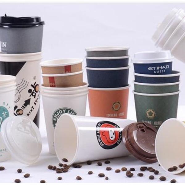 Biodegradable 8 Oz -12 Oz Ripple Wall Paper Disposable Coffee Cup for Hot Beverages