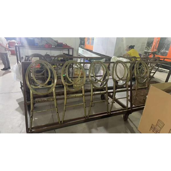 Lujo Eventos apilables Boda Banquete Sillones de comedor PP Gold Phoenix Hotel