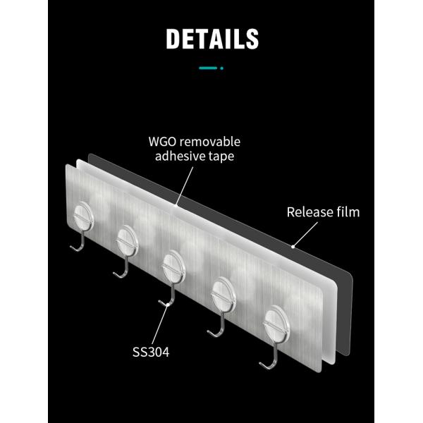 Сильно установленная вешалка стены закрепляет сверхмощный высасыватель хранения для Bathroom