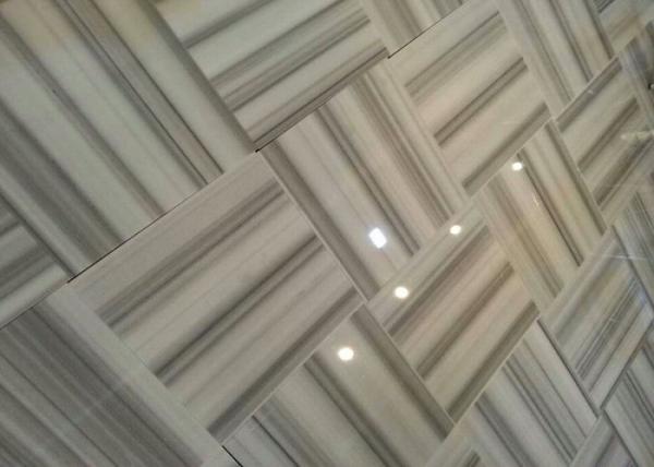 Wooden Vein Kitchen Natural Marble Tile Above 90 Degree Polished Degree