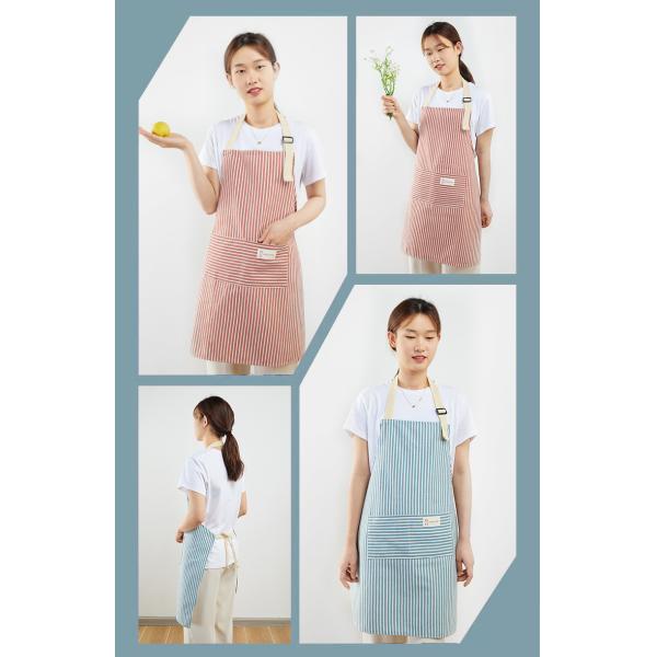 Customize Kitchen Apron With Logo Cotton Linen Wait Staff Uniform for Restaurant Bar
