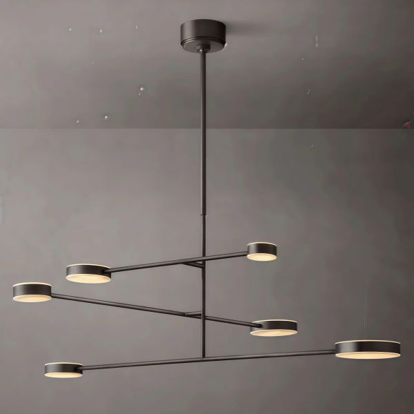 JYLIGHTING Modern Modern Branch Pendant Chandelier, Matte Gold Iron Frame & Alabaster Light Covers for Kitchen Island & Hotel Lobby