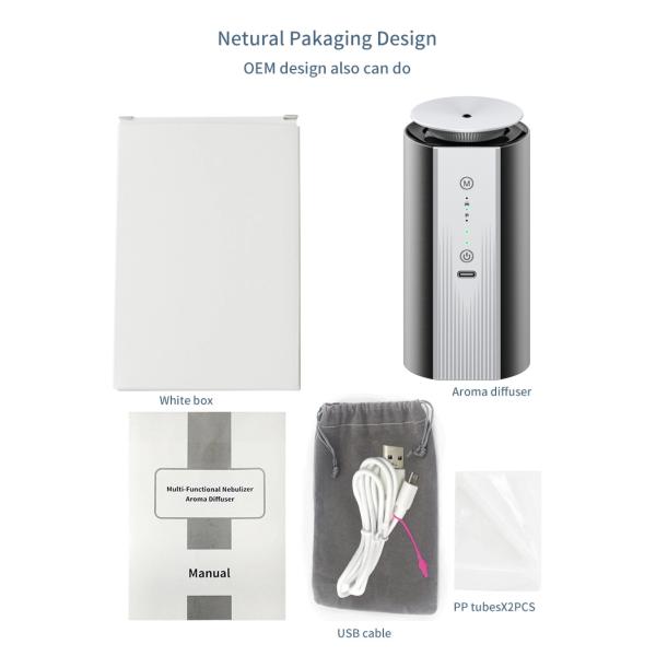 Anhydrous Aroma 0.1ml/H Essential Oil Nebulizer 100mA Waterless