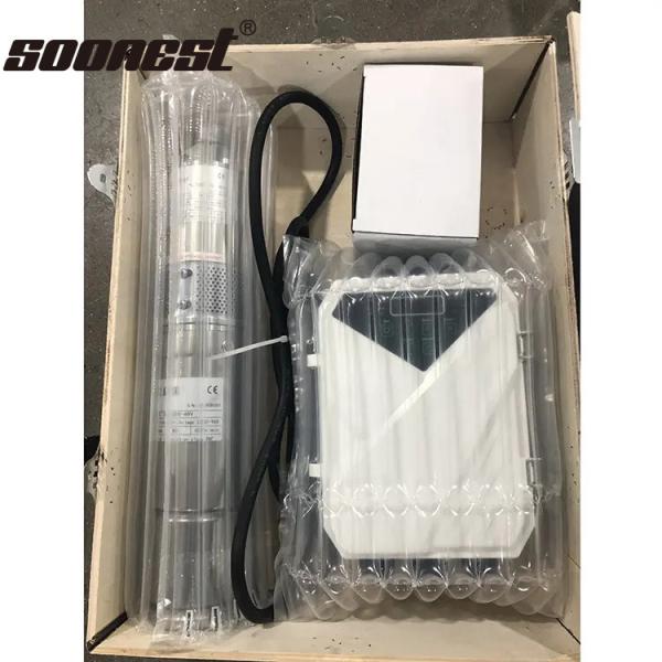 1500W Solar Pump Inverter 3Hp Ac Submersible Solar Pump Bore Depth 50m Solar Booster Pressure Pump For A House
