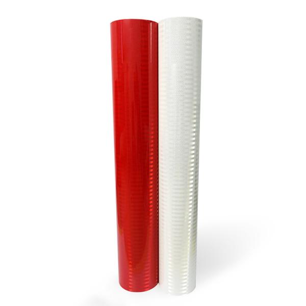 Red High Intensity Prismatic Reflective Sheeting Roll Printable Flexible OEM
