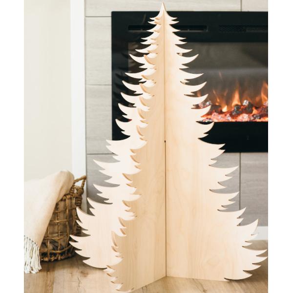 High Quantity Advantage 202407 Christmas Decor Wooden Trees Custom