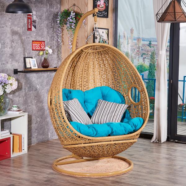 Carbon Steel Frame 2 Seat Hammock Swing Egg Shaped Rocking Chair
