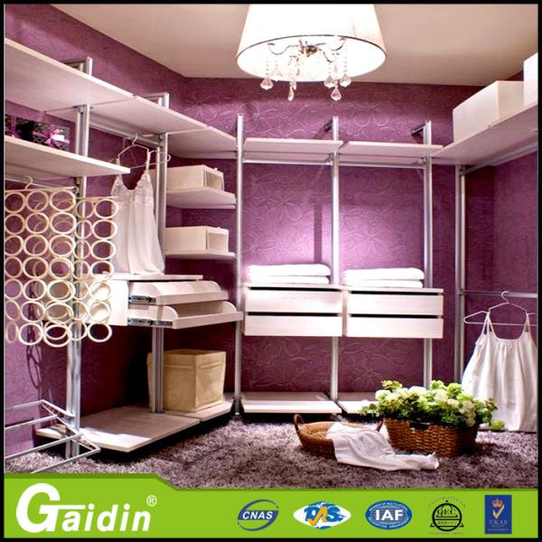 make in China high quality elegant new home bedroom furniture design wood wardrobe closet