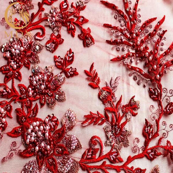 Устойчивая Handmade ткань шнурка отбортовала красный материал шнурка 15 дворов длины