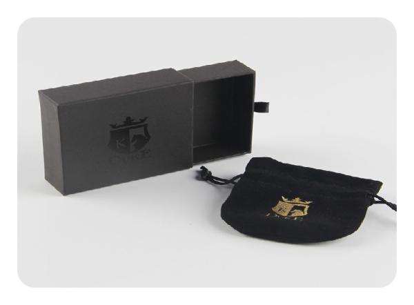 Professional Jewelry Packaging Boxes , Black Paper Packaging Box OEM ODM
