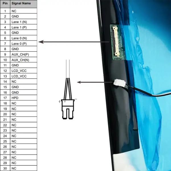 Высокая яркость 1000 нитс 13,3 Lcd Screen Tft Module Fhd 1000/1 30 пин