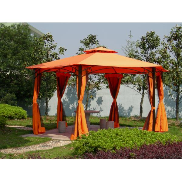 2.5*2.5*2.5M PVC Hexagonal Aluminum Canopy Gazebo Tent for Garden Outdoor Activities