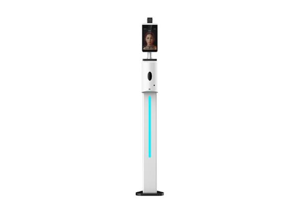 IR Digital Infrared Temperature Scanner Kiosk With Facial Recognition Hand Dispenser
