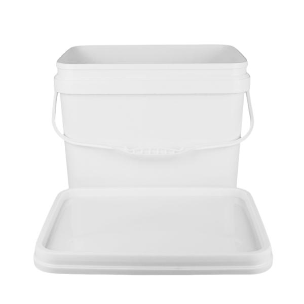 PP 100% 原材料 衝撃耐性のある方形プラスチックバケツ 白色またはその他