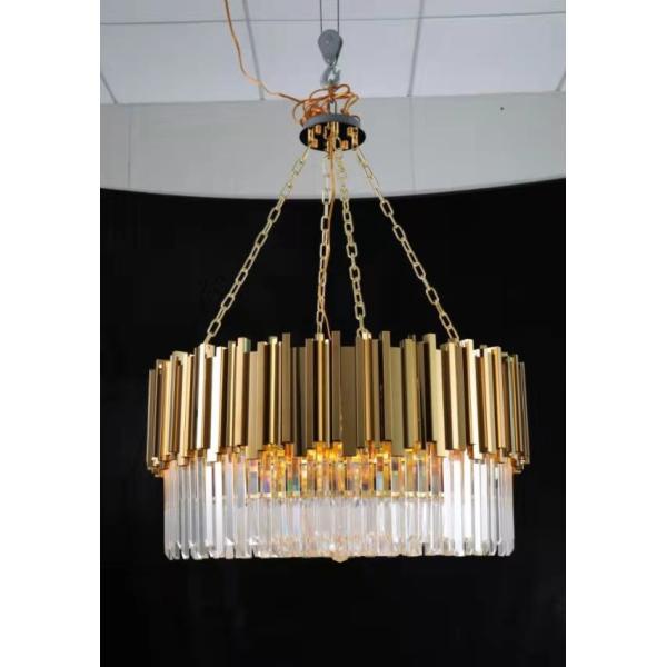 Large Crystal LED Chandelier Luxury K9 Crystal Hanging Light Living Room Pendant Lamp