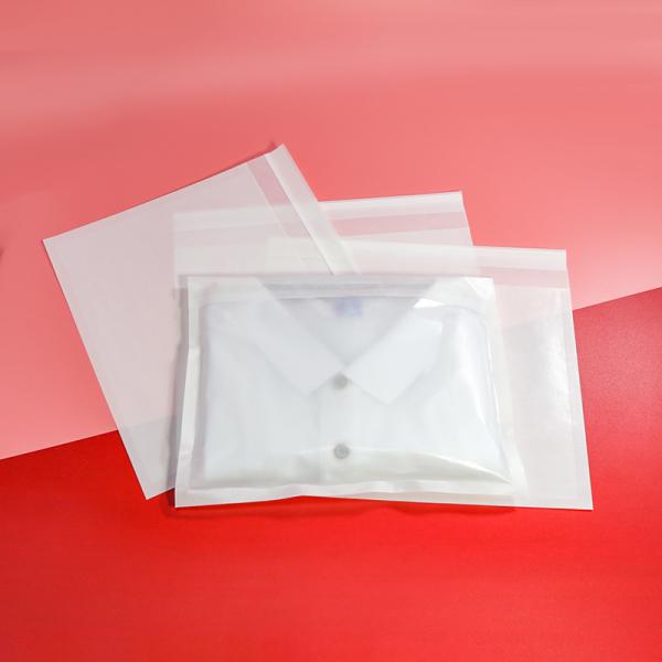 Self Adhesive Stripe Clear Clothing Packaging For Glassine Paper Bag Packaging Sock