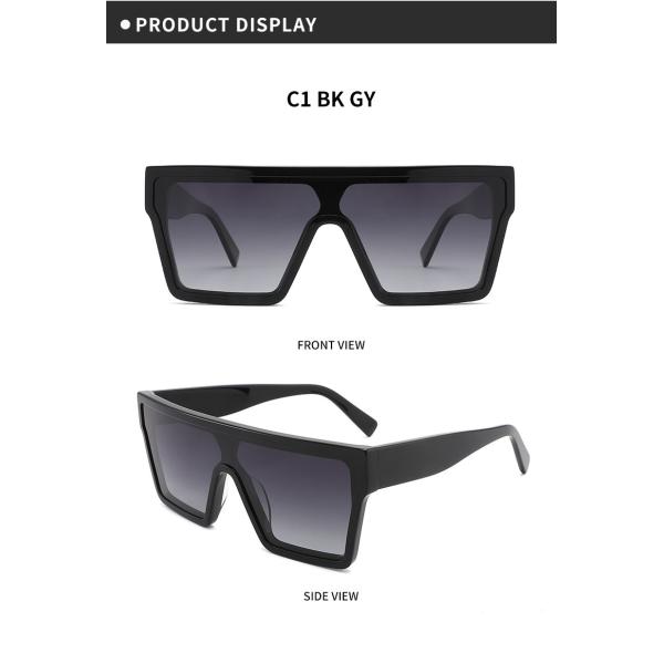 Плоские верхние солнечные очки Uv400 больших солнечных очков рамки цельные слишком большие квадратные