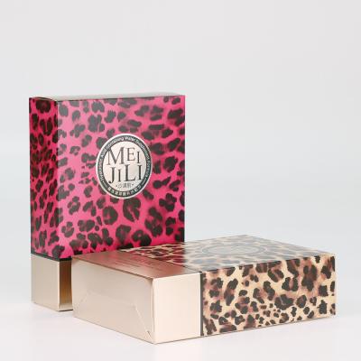 Leopard Debossing 157g Art Paper Printed Packaging Boxes
