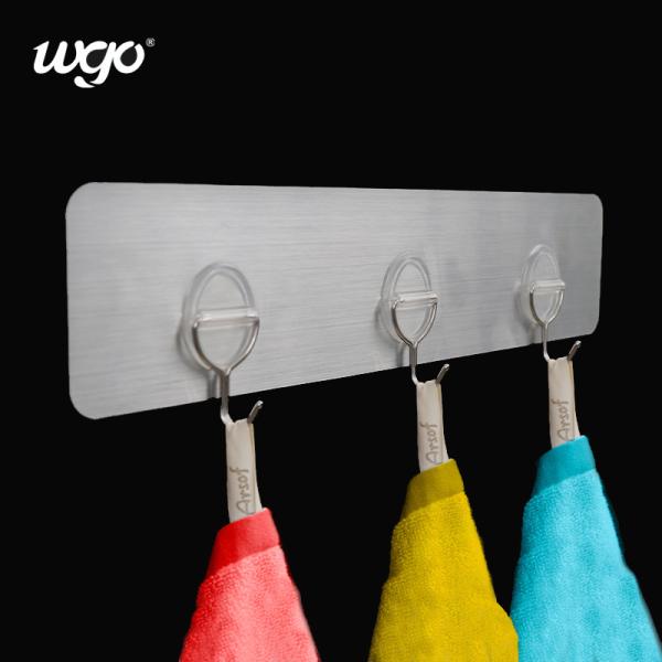 SS304 PVC Stickey Wall Mounted Hook For Clothes Coat Hangers And Organizers