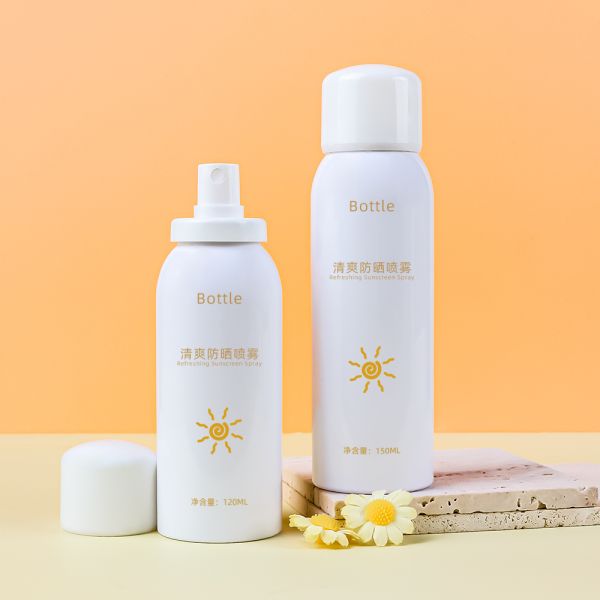White Plastic Spray Bottle with Fine Mist Sprayer and Leak-Resistant Pump for Customizable Skincare and Haircare Applications