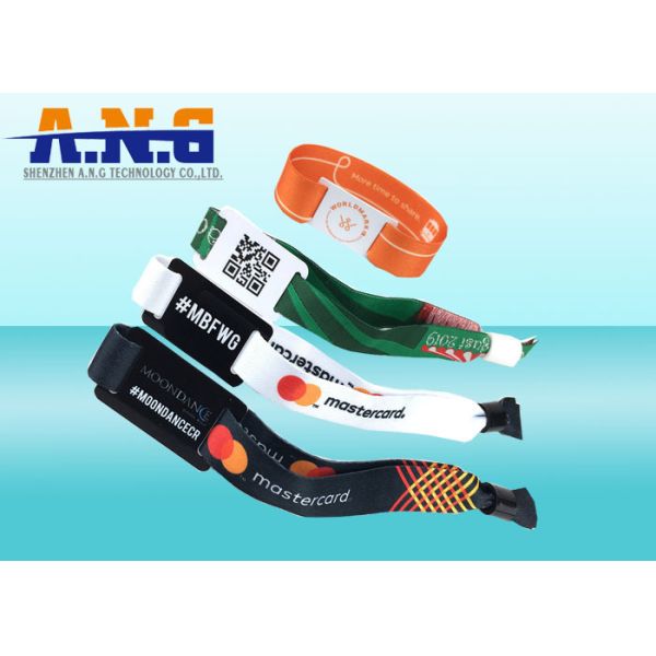 Durable Waterproof NFC Bracelet Fabric Elastic RFID Wristband for Hotel Resorts Cruises