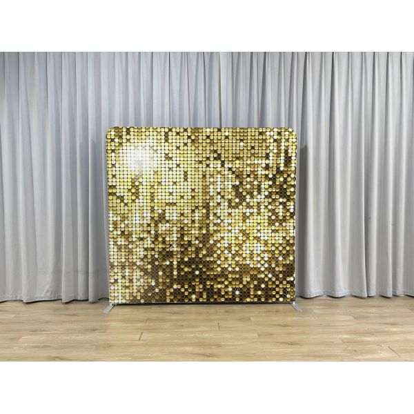 Aluminum Tube Stand Pillowcase Backdrop Silver Sequin Display For Events