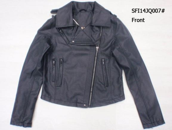 JQ007 Ladies fashion pu jackets fresh orders(coats,blouzes,tops)