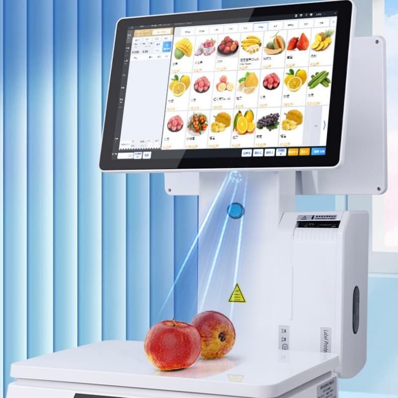 Integrated Self Checkout Scale Smart Supermarket Weighing Scale 15.6 Inch For Fresh Food