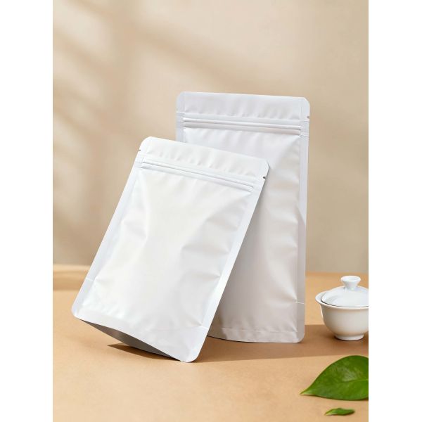 Customizable White Matte Stand-up Pouches For Food Packaging
