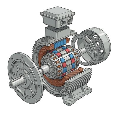 CE Certified 50kW Low Speed Permanent Magnet Generator 400V for Wind Turbines