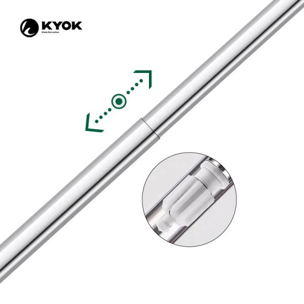 Multicolor Shower Curtain Rod  28mm Diameter Plating Treatment