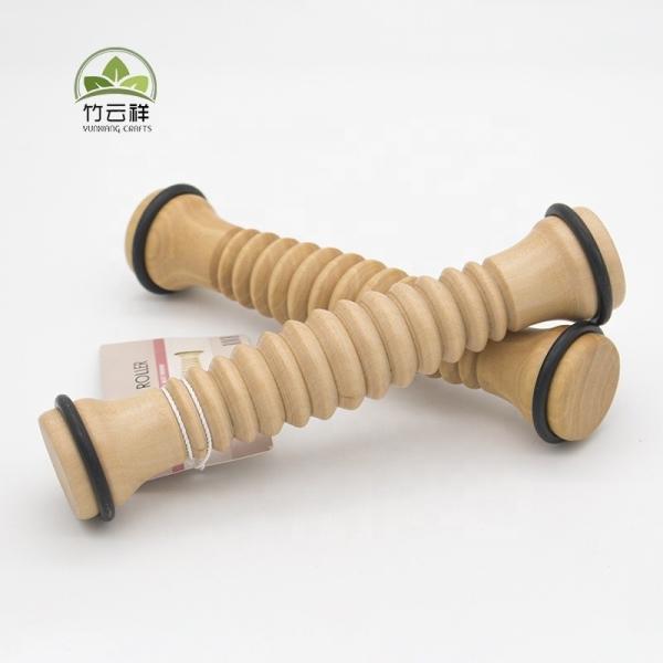 Rubber Wood Foot Massage Roller Screw Shape- Relieve Foot Arch Pain, Plantar Fasciitis, Muscle Aches