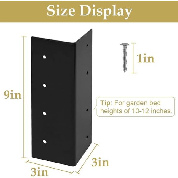 Brackets de esquina de cama de jardín de estilo americano ideal para jardines de flores o verduras