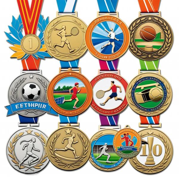 Logo personnalisé Médaille personnalisée de football
