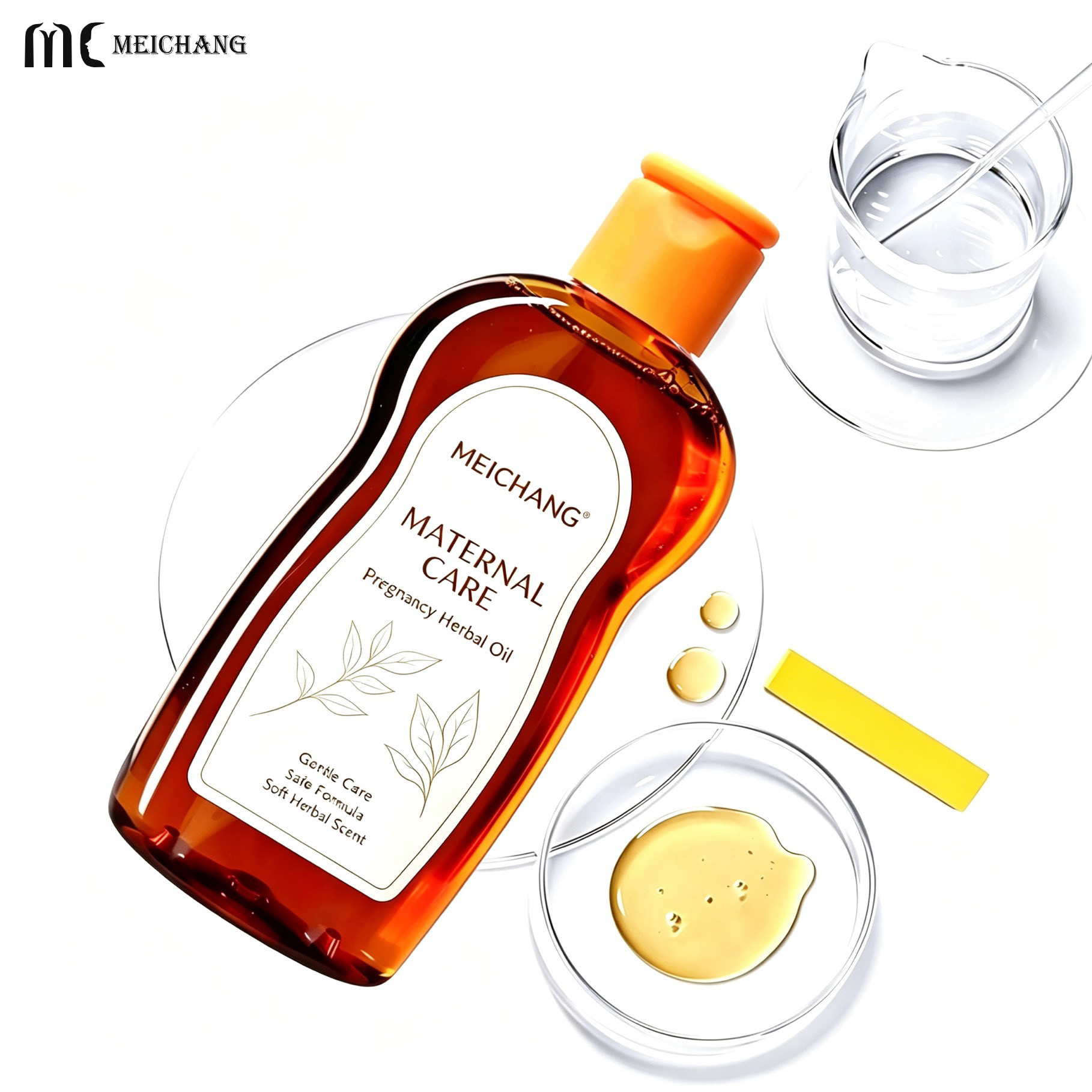 200ml Biodegradable Baby Care Oil Bottle with Flip Top Cap(MC-442)