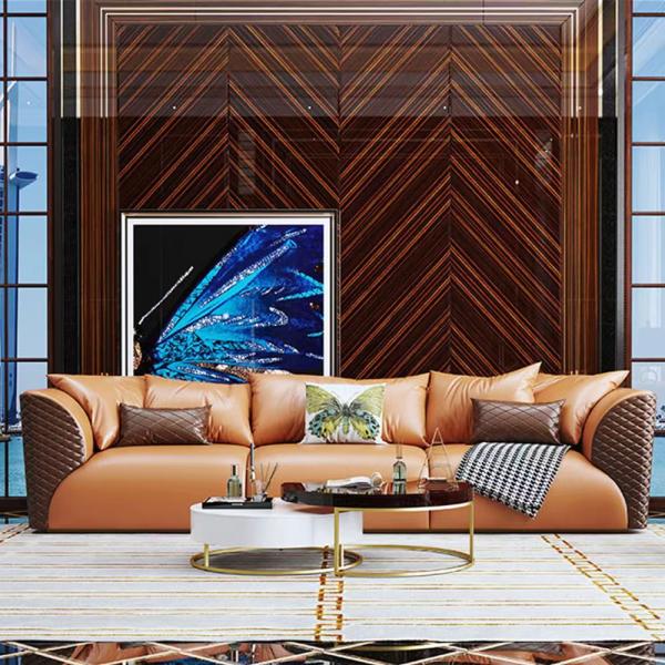 Sofa Set Couch Living Room de couro moderno luxuoso Sofa Hotel Villa