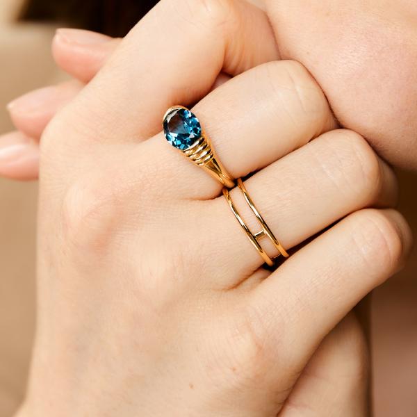 Heirloom Golden Cubic Zircon 925 Sterling Silver For Women'S Wedding Rings