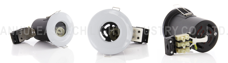 MR16 GU10 Aluminium Bathroom IP65 Fire Rated Downlight Fittings - White Color