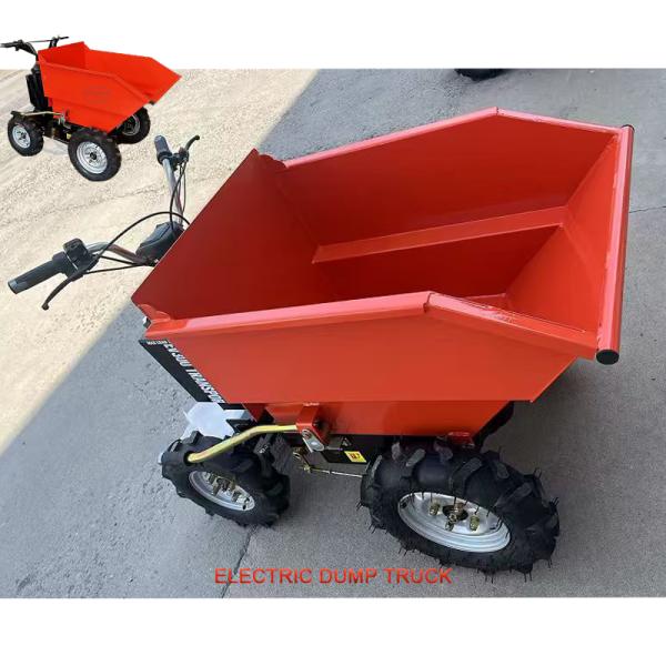 Load Capacity Of 300 Kg Mini Dumper Electric 4 Speed Adjustment Convenient Effort Saving Design