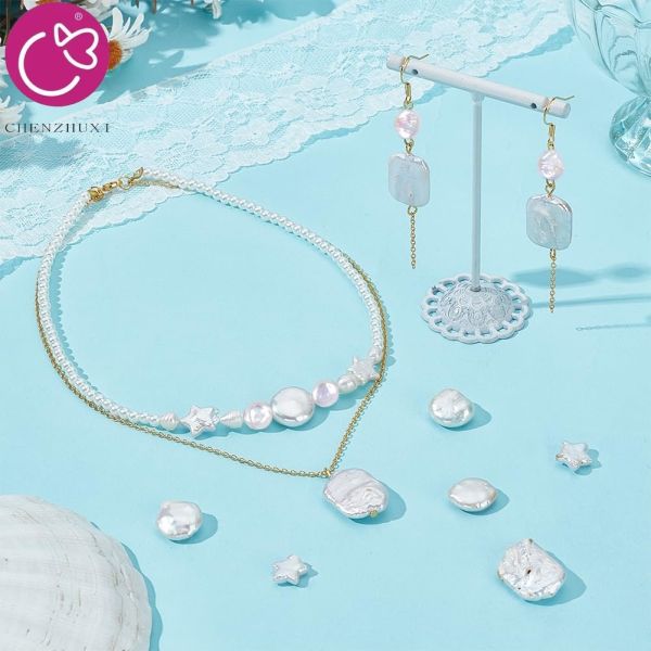Jewelry 14-15mm Rectangle White Freshwater Pearl Necklace High Quality Natural Loose Pearls Wholesale Price