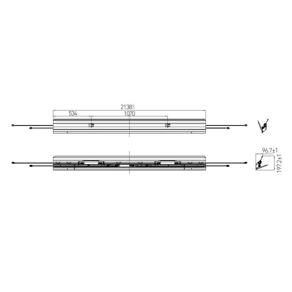 EMU HT321 Luggage Rack Light for Transport Vehicles - DC110V, 2835 LED