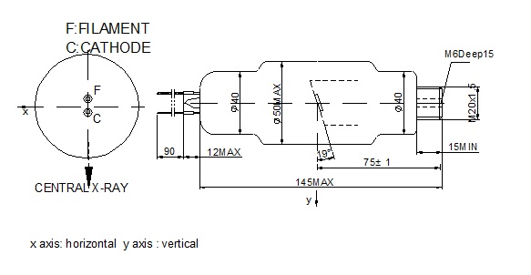 6000В диагностический ввод КЛ20 трубки кс Рэй соответствующий к КЭИ ОС105 - 6