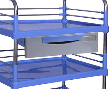 Blue Medical Instrument Trolley Hospital Injection Dressing / Drug Delivery Hospital Trolley
