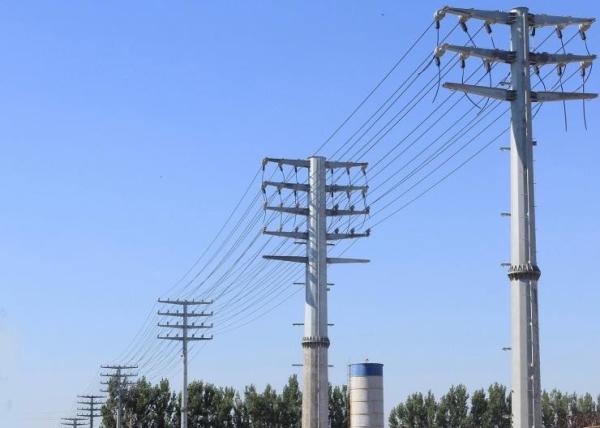 JHSP Galvanized Octagonal Electric Power Steel Poles For Optimal Strength