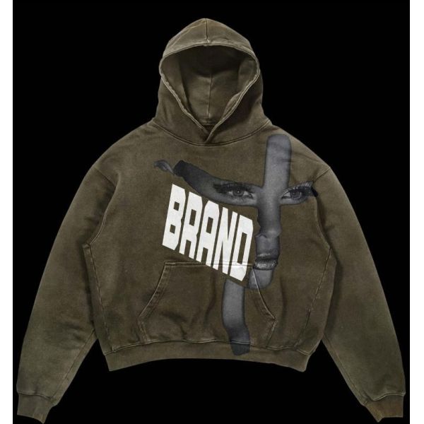 OEM/ODM Heavyweight New Fashionable Custom Logo Printing Hoodie Men Streetwear Distressed Acid Wash 450 500gsm Cotton Hoodies