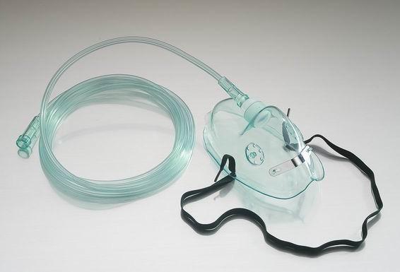 Máscara protetora pediatra infantil do aerossol da máscara de oxigênio médica da concentração alta do PVC