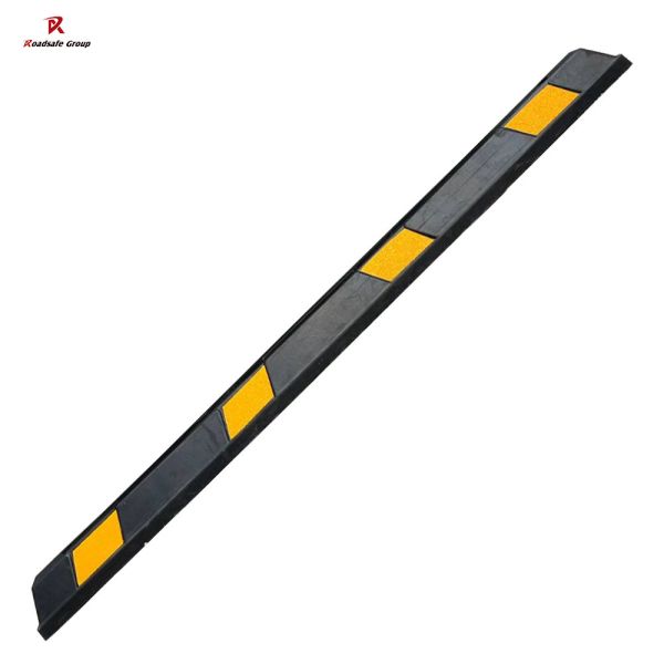 183cm Long Reflective Rubber Wheel Stopper Parking Car Stops For Road Safety